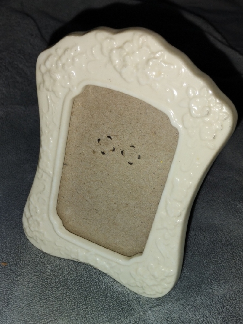 Delicate Cream Floral Ceramic Photo Frame